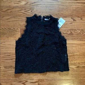 Black laces crop top